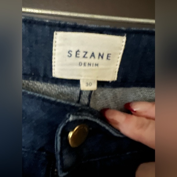 Sezane Bootcut Dark Denim Denim Trouser - Picture 7 of 9